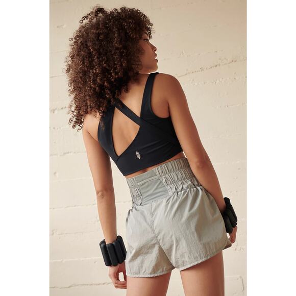 Free People Movement The Way Home Shorts – Gray Ultra High Rise – Size Large - Picture 2 of 6